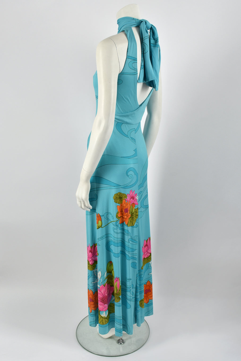 DE PARISINI 70s silk jersey dress / S