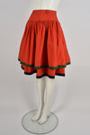 VALENTINO 1970s red mini skirt XS