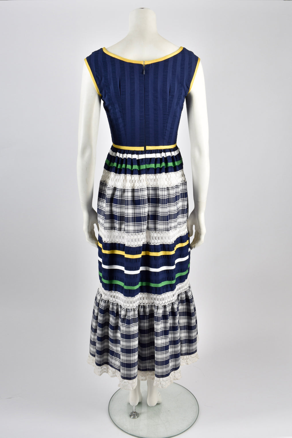 LOUIS FERAUD 60s summer check dress / S-M – Found And Vision
