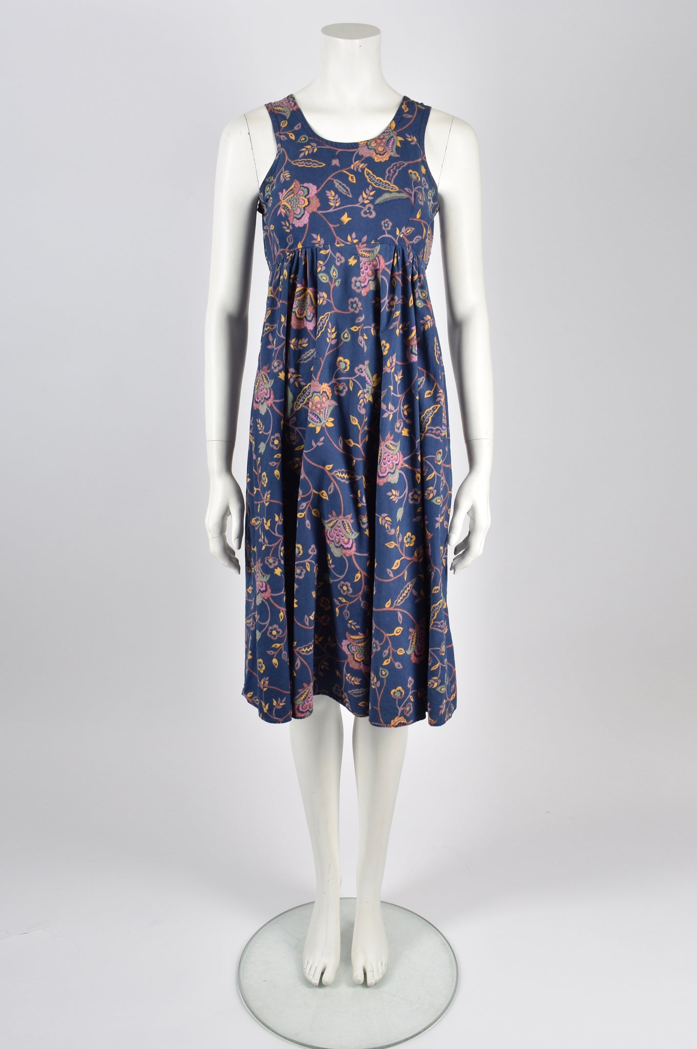 DAVID SILVERMAN 70s paisley dress / S-M