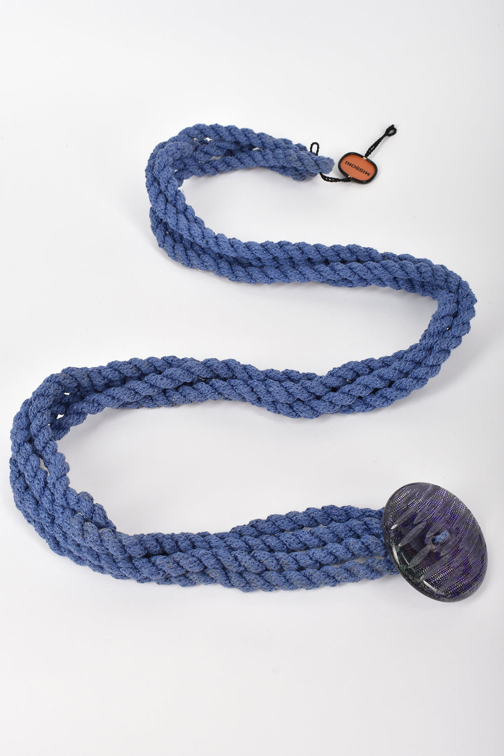 MISSONI 70s woven cord belt / M