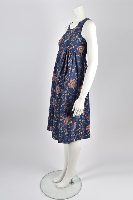 DAVID SILVERMAN 70s paisley dress / S-M