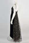 VINTAGE 50s velvet ballgown M-L