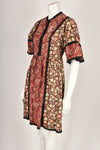 ANGELA GORE 1970s paisley print dress S