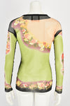 JEAN PAUL GAULTIER 90s rose mesh top L