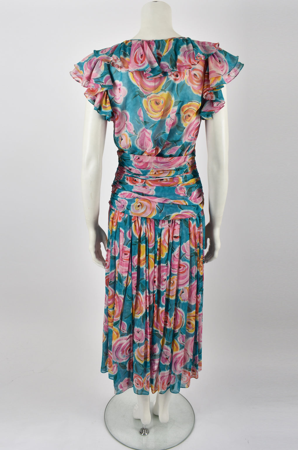 Oscar De La Renta 80's floral skirt set