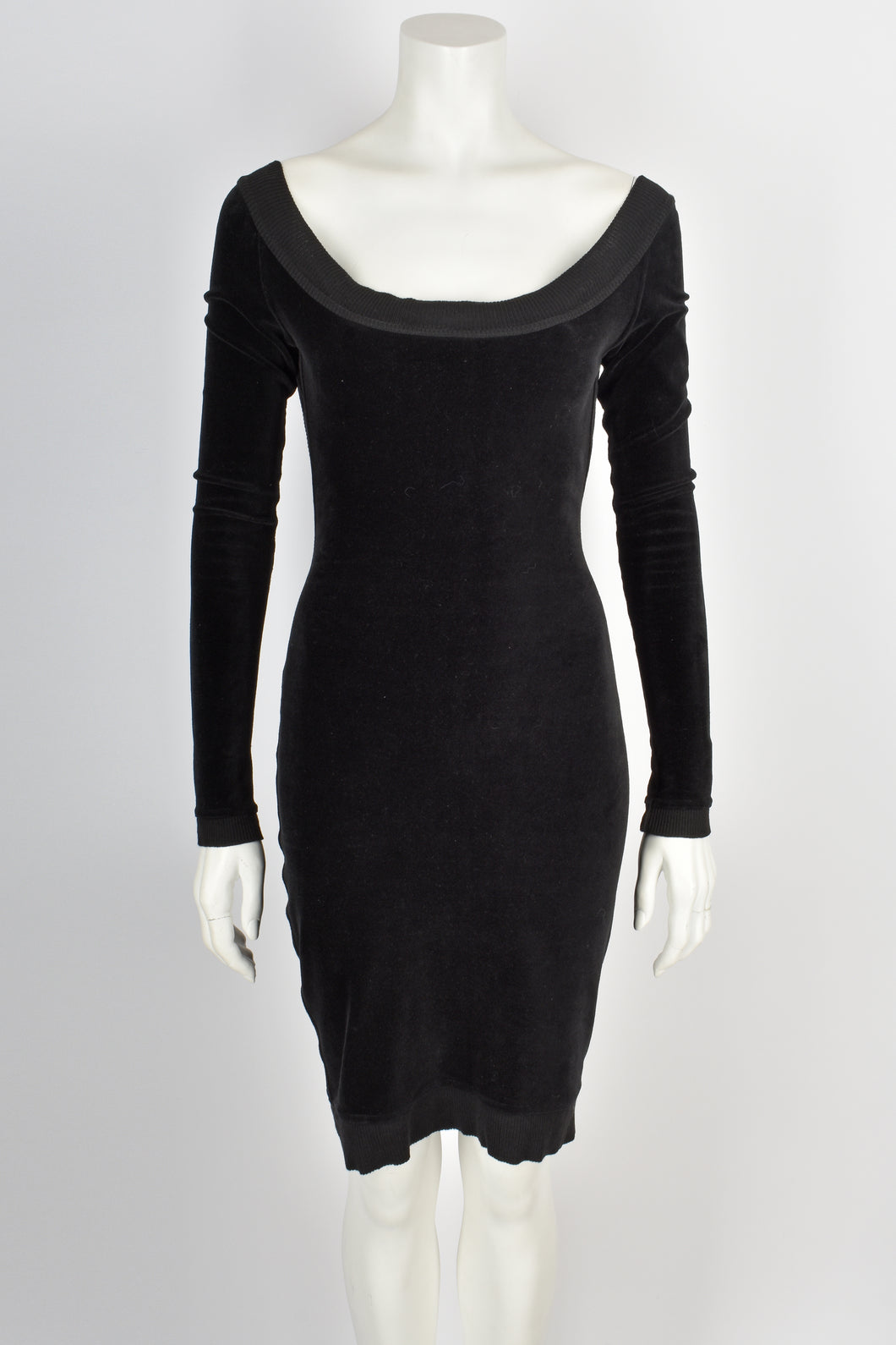 ALAIA 90s plunging open back dress M