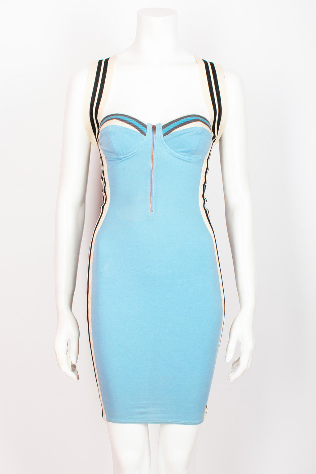 JUNIOR GAULTIER 90s blue mini dress S
