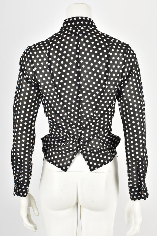 COMME DES GARCONS polka dot shirt XS