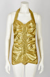 GOLD 1950'S RUCHED SWIMSUIT