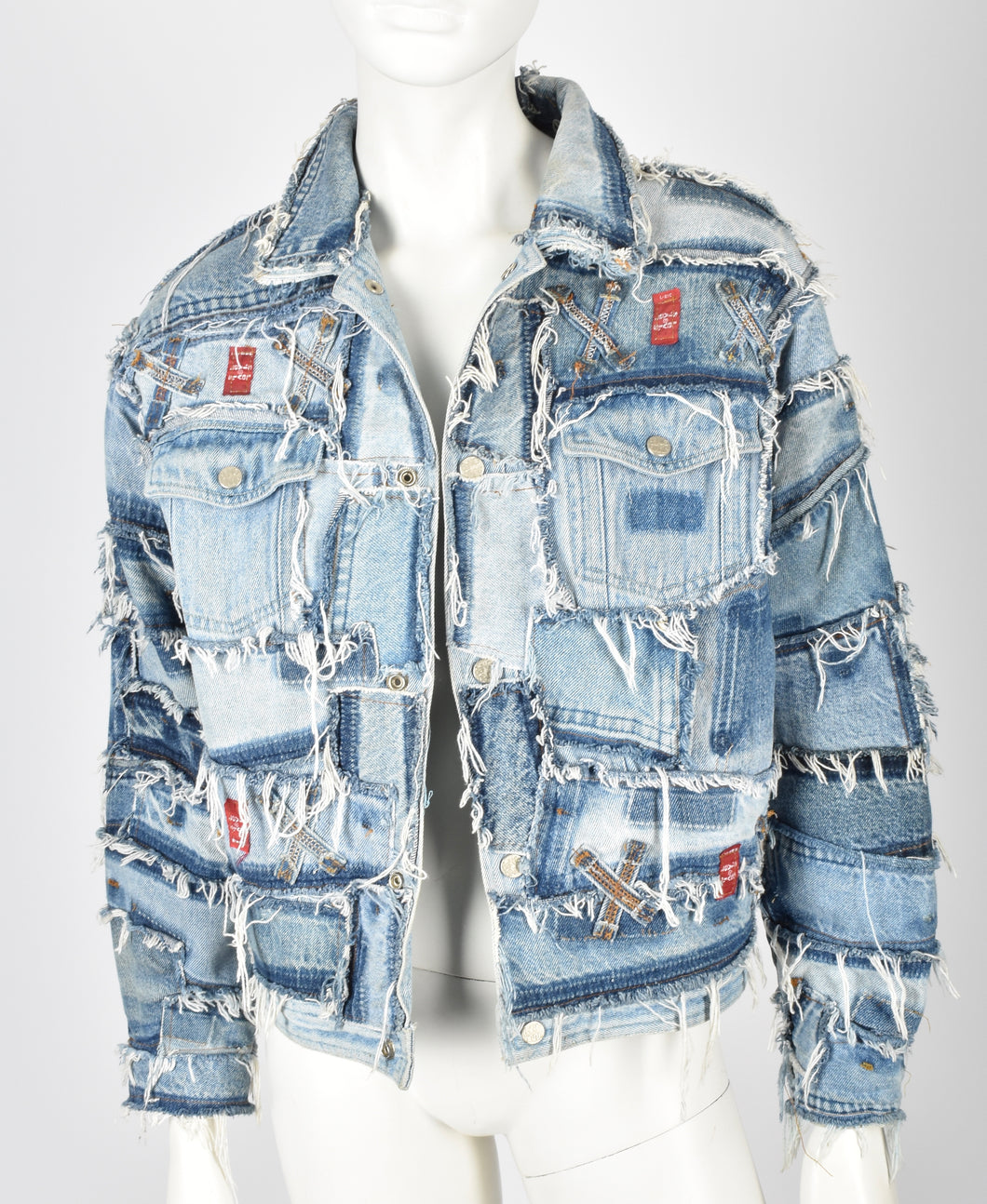 LEVIS STRAUSS 1980s CUSTOM DENIM PATCHWORK JACKET