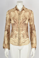 JEAN PAUL GAULTIER animal print shirt XXS