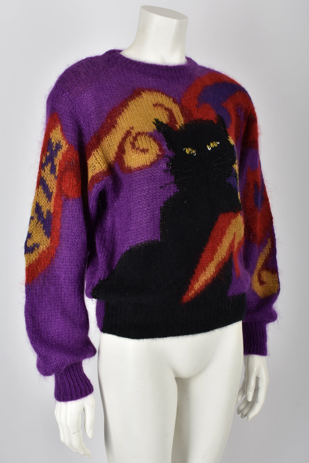 KRIZIA MAGLIA 80s cat sweater S-L