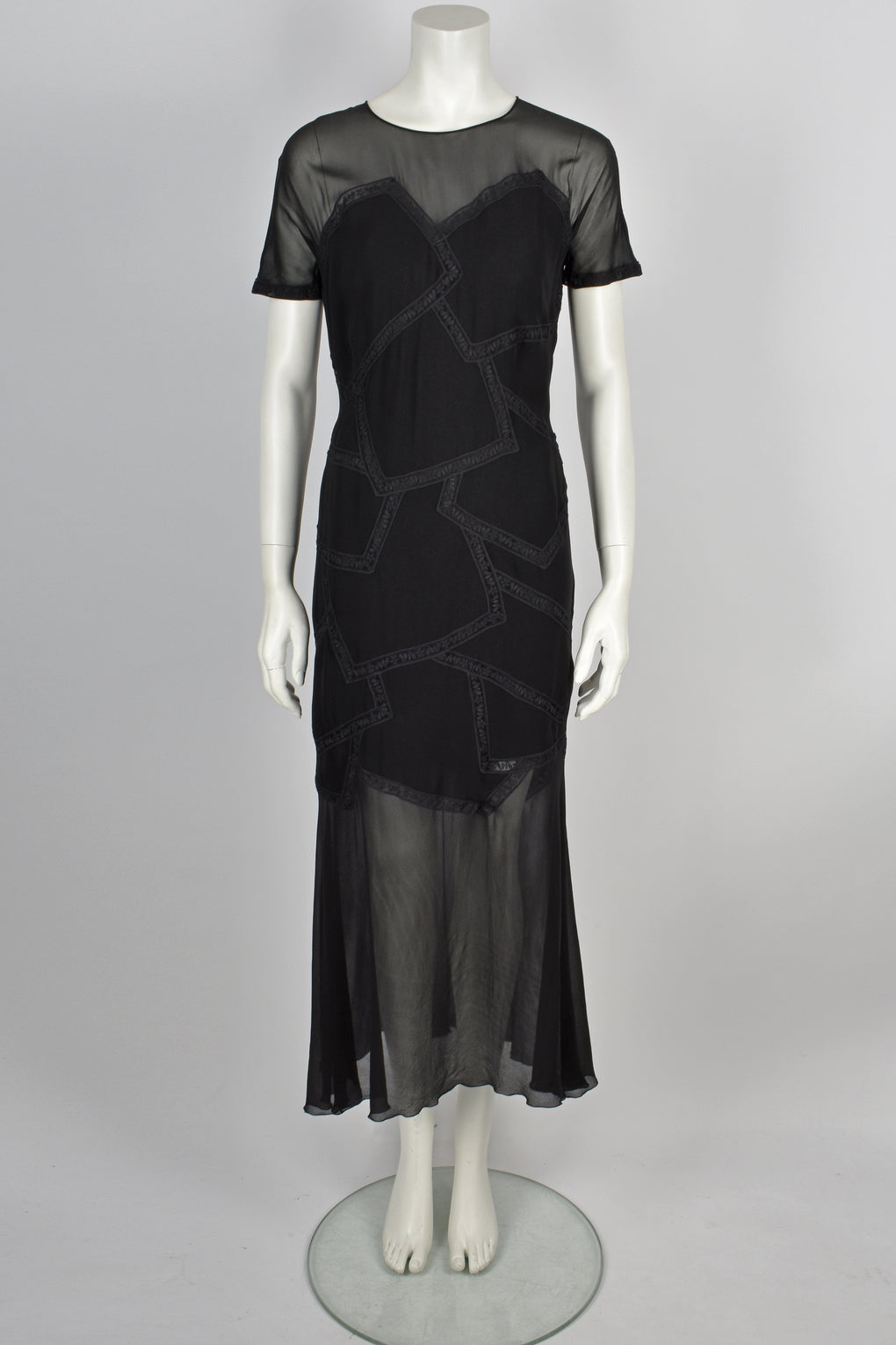 KARL LAGERFELD 90s silk evening dress M