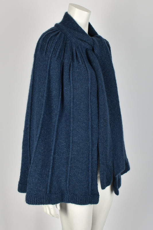 MISSONI 70s NOS wool knit cape S-L