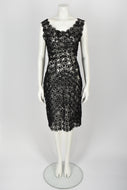VINTAGE 50s raffia dress M