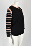 SONIA RYKIEL 70s NOS striped sleeve sweater S-M